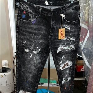 Staple Black Distressed Skinny Jeans